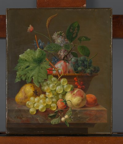 Fruit Still Life in a Terracotta Bowl by Anthony Oberman